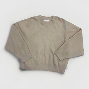 All:Row Sweater Womens Size Large Cream Crew Neck Elegant Classic Minimalist